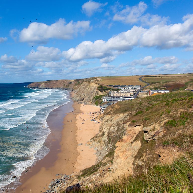 Views over Watergate Bay in Cornwall
